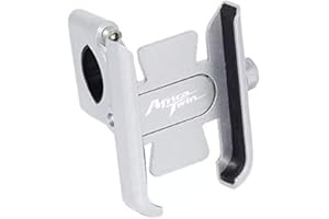 YP YUANPEI Soporte para teléfono móvil para CRF 1000L CRF1000L Africa Twin ABS/DCT Soporte de soporte universal Abrazadera de motocicleta Tipo de manillar(Plata)