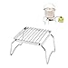 Produktbild ViVseliy Faltbarer Grillständer, tragbarer Edelstahl-Grillzubehör Grillbrenner-Standherd Unterstützung mit Aufbewahrungstasche für Camping Outdoor-Picknick-Gartenanlage