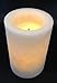 Produktbild Candle Impressions Flammenlose LED Echtwachskerze (Marmor-Struktur) Creme/Champagner, Höhe 10.2cm, Durchmesser 10cm NEU, inkl. integrierte Zeitschaltuhr, Batteriebetriebene Kerze, Elektrische Kerze, Tischkerze