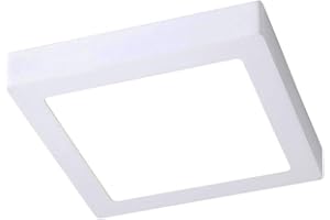 VETRINE IN RETE Vetrineinrete® Plafoniera quadrata a led montaggio esterno 6 12 18 24 watt luce naturale 4000k driver incluso in alluminio da soffitto (12) M1
