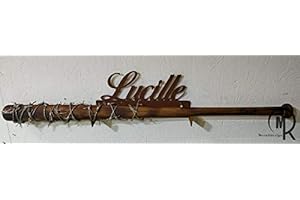 MR-METALLDESIGN Lucille Negan's Bat Replica T.W.D. + Wandhalter, Negan LARP Deko