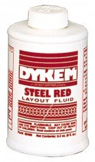 Dykem Steel Red Layout Fluid (80496, 8oz Brush-in-Cup, 240 ml). - 3