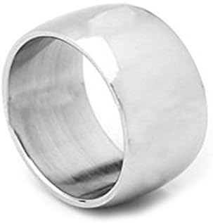 Scorpios Fashion Jewelry Men's Smooth Wide Style Stainless Steel Ring Finger Band(With Gift Box)----Size Z+3