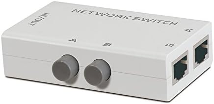 Sumicline(TM) 2 Ports Network Switch Splitter Selector Hub 2-In 1-Out or 1-In 2-Out 100M
