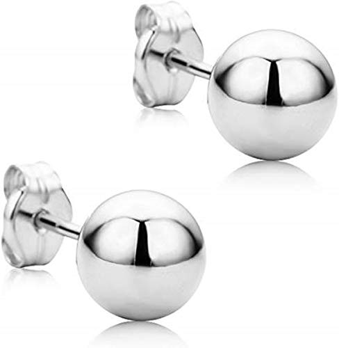 The Olivia Collection G449b - Orecchini a perno in oro bianco 9 kt, 3 mm