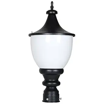 Lexton DL-038 Bronze Vintage Hemi-Spherical Lamp Post (White)