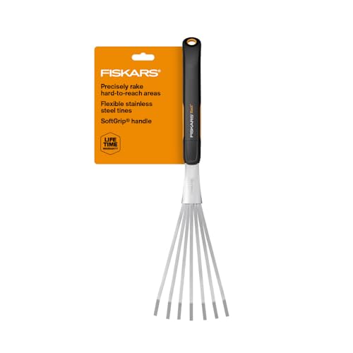 Fiskars Xact 315520-1001 - Rastrello da giardino, in acciaio