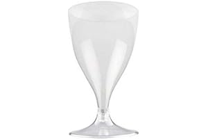 FITWISH 1001decotable - 20 Verres à pied recyclables transparent 20 cl