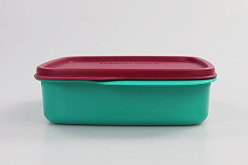 TUPPERWARE To Go Lunchbox 550 ml dunkelrot/türkis Trennwand Clevere Pause Schule 11559
