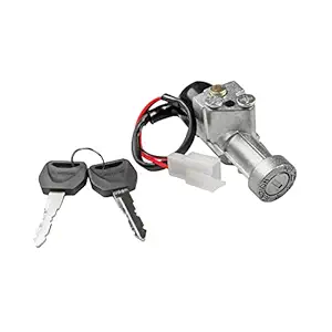 Deutsche Switch Lock Fit for Honda Unicorn/Honda CB Twister/Honda Shine 125 (2004 to 2011 Model) KS/ES/Honda CB Shine 125 (2014 Model) ES/KS (2 Wires), Ignition Lock for Bikes