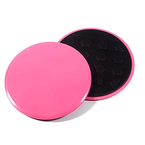 Prom-near 2PCS Dischi di Scorrimento Core Sliders Attrezzatura per Esercizi Addominali, Dual Sided Use per Moquette o Pavimenti in Legno, Robusto e Leggero, 7.01inch, Nero e Rosa Opzionale