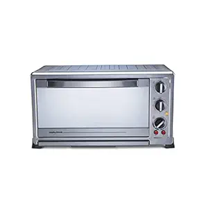 Morphy Richards Motorised Rotisserie Stay On Function, Mirror Finish Door Stainless Steel Body Oven Toaster Griller RCSS - 60 Liter (Silver and Black)