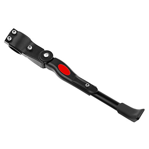 Fahrrad Seitenständer, FayTun Faltbarer Seitenständer Fahrrad Ständer Hinterbauständer Einstellbarer Universal Fahrradständer, Höhenverstellbar für Mountainbike, Rennrad, Faltrad (Schwarz) - 2