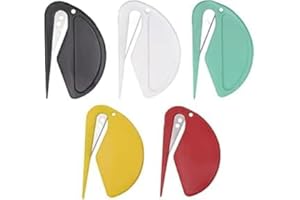 GYWHOOFT 5 Pezzi Togli Peli Animali Taglianodi,Nodi Gatto Pelo Lungo,Taglierina Scorrevole per Tagliacarte,Pettine per Nodi Cane Gatti,Pettine Nodo Aperto per Animali Domestici(5 Colori