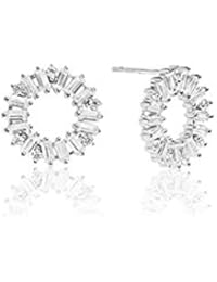 Sif Jakobs Jewellery – Pendientes para mujer antella Circolo Plata 925 Circonita One Size, Plata