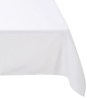 Douceur d'Intérieur Nappe Rectangulaire Polyester Uni Essentiel Blanc 140 x 300 cm