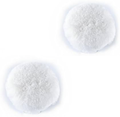 Wool Polishing Bonnet 3-7 Inch Hook and Loop Wool Buffing Pads, Car Polisher Buffer Pack of 2 Pcs