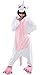 Produktbild WOWcosplay Jumpsuit Tier Cartoon Fasching Halloween Kost¨¹m Sleepsuit Cosplay Fleece-Overall Pyjama Schlafanzug Erwachsene Unisex Kigurumi Tier Onesize,Rosa Einhorn L