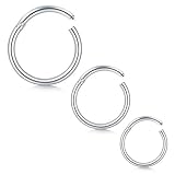 Obtendrás tres piezas de piercings septum. Fabricado con acero quirúrgico inoxidable 316L de la más alta calidad