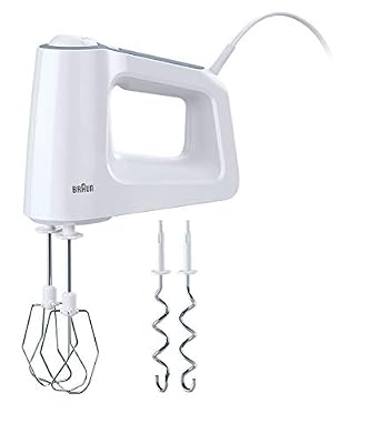 Braun HM3100WH Batteur avec Fouet/Pétrin Blanc 500 W