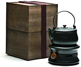 TEA SOUL KETTLE SET & ADJUSTABLE STOVE BLACK, Steel, 19.7x16.9x13.4 cm