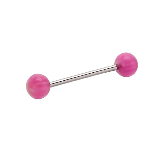 Merssavo 30 PCS Zungenpiercing Piercing Barbell 6mm Kugel barbell - 4