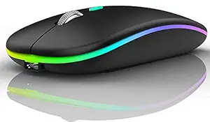 Offbeat  - DASH 2.4GHz Wireless + Bluetooth 5.1 Mouse, Dual Mode Slim Rechargeable Silent Wireless Mouse, 3 Adjustable DPI, Works on 2 devices at the same time for Windows/Mac/Android/iPad/Smart TV