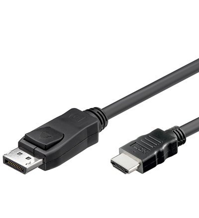 MultiKabel 2m Displayport (DP) auf HDMI mit Ethernet Kabel 1080p | Displayport (Stecker M) zu HDMI (Stecker A) unterstützt Full HD 3D & Audio Return Channel für Grafikkarten / PC und Apple uvm