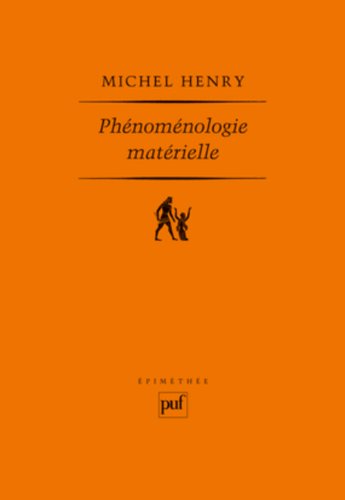 Book's Cover of Phénoménologie matérielle