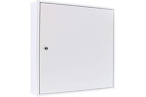 Rottner 1530 S50 duża szafka na klucze na 50 kluczy z regulowanymi paskami hakami - biała