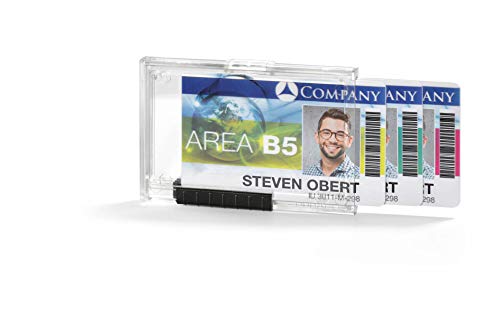 Durable 892019 Kartenhalter Pushbox Trio, 10 Stück, transparent