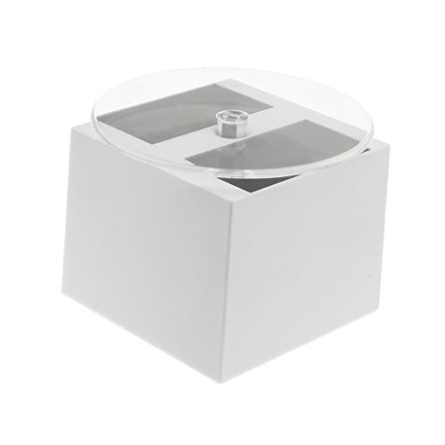 Preisvergleich Produktbild F Fityle 360° Solar Drehteller Präsentierteller Display Ständer Ausstellungsstand für Handy, Uhren, Schmuck, Brillen, usw. - # B - Weiß