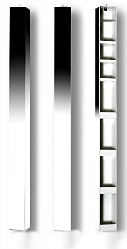 simple..*M* 4001070101877 Badspiegel-Drehschrank, 15 x 20 x 160 cm, metall, weiß - 2