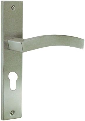 Cylinder Pattern Door Handle on Squale 195 mm Stainless Steel