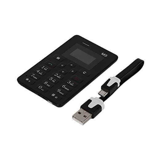 Preisvergleich Produktbild Ursprüngliche ankommende Anruf-Erschütterungs-Funktion 1inch führte Schirm ultra dünne Karten-Taschen-Minihandy-Doppelband-n... Strahlung für Kinder