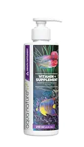 AquaNature Vitamin+ Supplement for Health & Colour Enhancement for Freshwater & Saltwater Fishes (250ml)