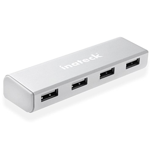 Inateck USB 3.0 4-Port Hub with Bus-Powered for Laptops, Ultrabooks and Tablet PCs with USB Ports Backward Compatible with USB 2.0 & Support Windows 8/ 7/ Vista/ XP, Mac OS X 10.8.4, White - 3