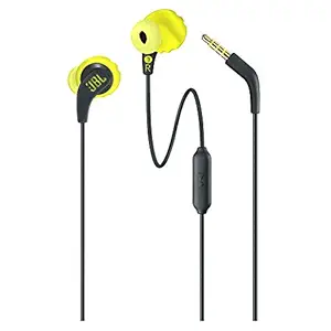 (CERTIFIED REFURBISHED) JBL Endurance Run Sweat-Proof Sports in-Ear Headphones with One-Button Remote and Microphone (Yellow)