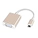 Produktbild HWENJ USB C Zu VGA Adapter, Thunderbolt 3 (USB Typ C) Zu VGA Adapter Stecker Zu Buchse Konverter Kompatibel Für MacBook, 2018 MacBook Pro, Lenovo 900, Dell XPS 13, HP Spectre X2