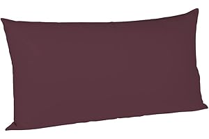 Fleuresse Colours Kissenbezug, Mako Satin, Pflaume, 40 x 80 cm