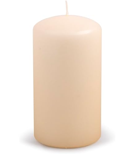 Set Di 2 Candele Cilindriche Bianche Rustiche, Altezza 14 Cm, Per Decorazione Casa E Centrotavola