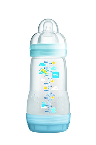 Mam Anti-Colic Baby Bottle 260ml 0-6 Months Slow Flow 1- Blue Boy