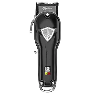 Caliber Pro .44 Magnum FMJ Clipper - Professional Barber Clippers - Dual DLC Blades- Long Battery Life Beard and Hair Trimmer - Rechargeable Electric Haircut & Grooming Tool Kit for Men