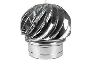 R.S ONLINE-STORE Kaminaufsatz säurebeständigen Edelstahl drehbarer Kugelaufsatz Schornsteinaufsatz Lüftungsaufsatz Ofen Schornsteinhaube Schornsteinabdeckung (230mm)