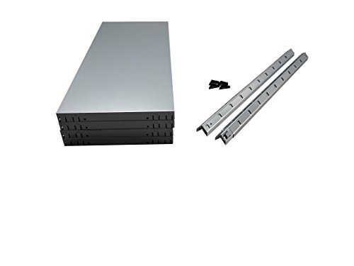 Regal Steckregal verzinkt Metall 190x100x40cm Regalsystem Steckregalsystem 4 Metall-Böden Traglast 280kg einfache Montage durch Stecksystem kein Verschrauben Schulte - 6
