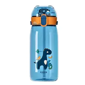 FunBlast Water Bottle for Kids, 550 ML -Cute Design Water Bottle with Sipper, Sipper Bottle for Kids -Anti-Leak Kids Cartoon Water Bottle for Kids (Dinosaur)
