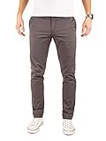 schmaler Beinverlauf Yazubi Chino Hosen für Herren - Dustin by Yzb Jeans Slim fit - Graue Business Chinohosen Casual mit Stretch, Grau (Magnet 4R193901), W34/L32