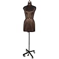 Samrich Female Dress Form Wheel Base Mannequin Statue Premium, Dummy Model Stand ,Display Stand (Black, Size 10)