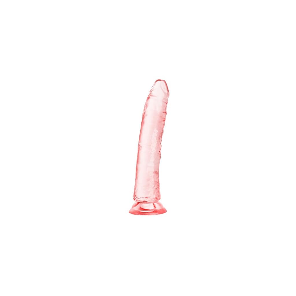 Dildo 21 cm rosa transparent – Saugnapf, Strap-on, TPE