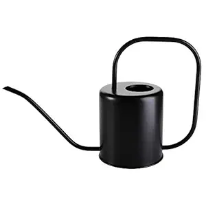 Fasmov 51 Oz Stainless Steel Watering Can Modern Style Watering Pot, Black